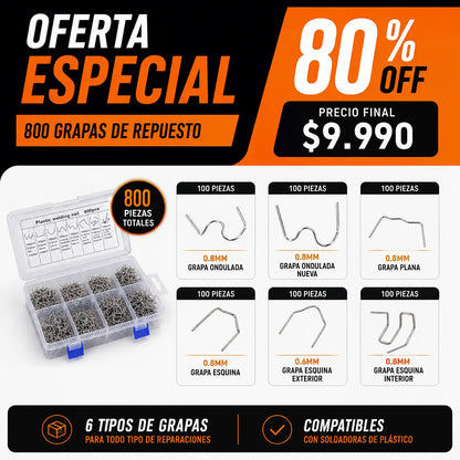FusionFix Pro™ | Soldadora de plástico 50W para reparaciones precisas