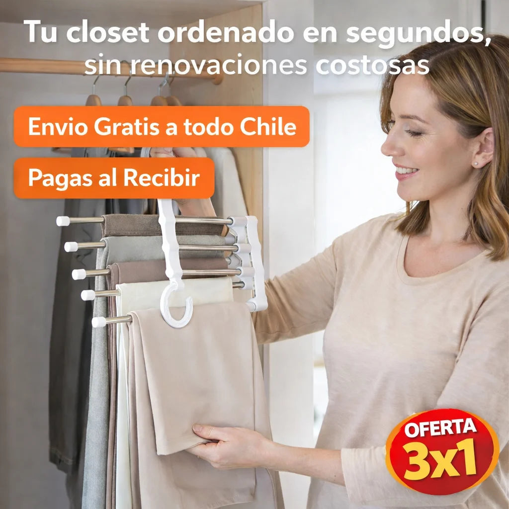 Perchero SpacePro Organizer - Multiplica el Espacio de tu Closet hasta por 9