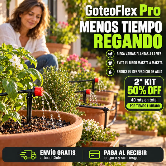 GoteoFlex Pro | Deja de regar a mano: sistema de goteo automático para tu jardín