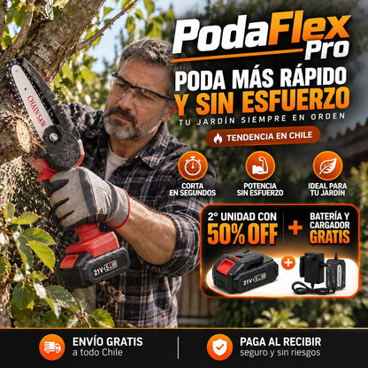 PodaFlex Pro – Deja de luchar con ramas: sierra eléctrica de mano