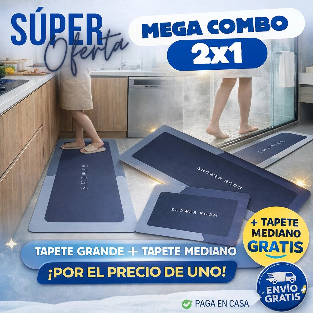 Combo Tapetes SafeStep Home - Evita resbalones con máxima absorción - OFERTA 2X1
