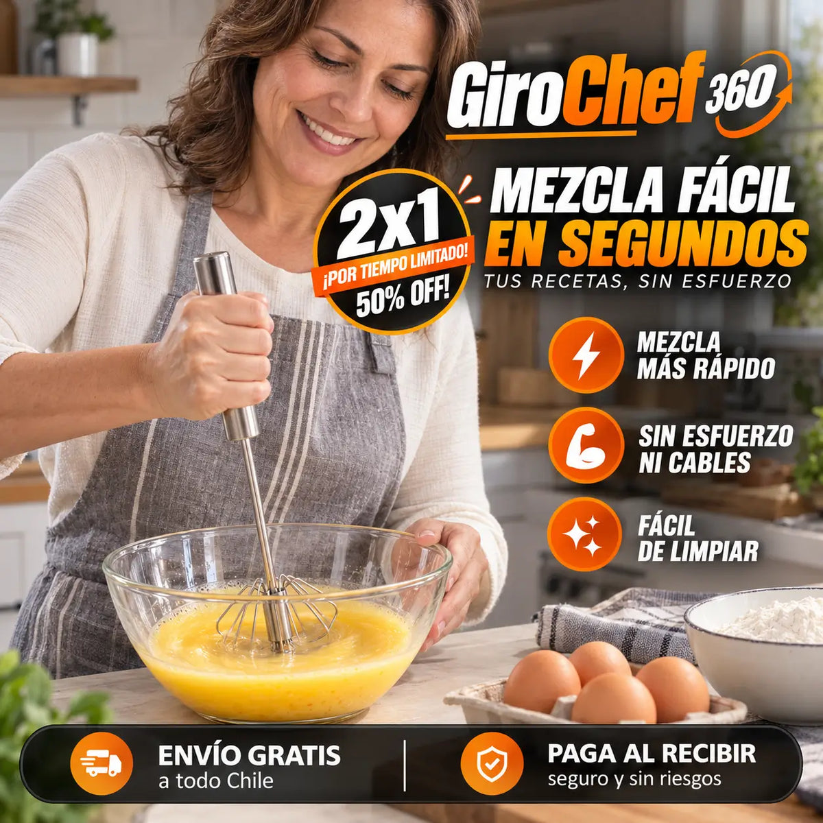 GiroChef 360 | Deja de batir a mano y perder tiempo en la cocina