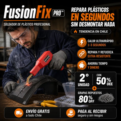 FusionFix Pro™ | Soldadora de plástico 50W para reparaciones precisas