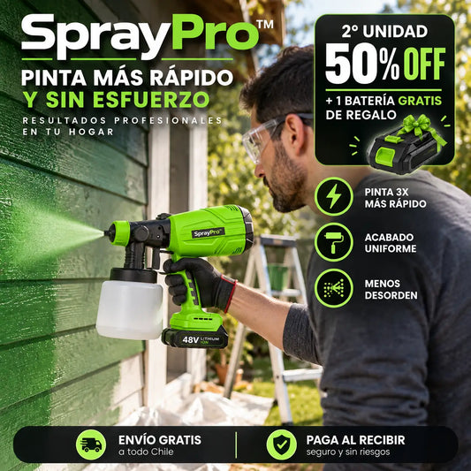 SprayPro™ – Deja el rodillo: pinta tres veces más rápido y sin marcas