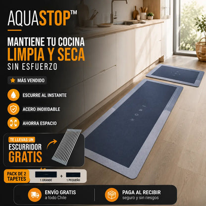 COMBO Tapetes AquaStop™ | Cocina siempre seca y segura con el tapete premium + Escurridor GRATIS!