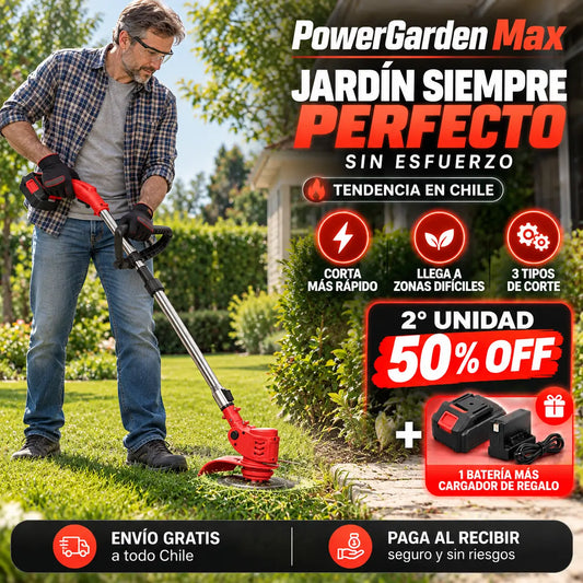 PowerGarden Max – Deja de luchar con cables y bordes de pasto difíciles