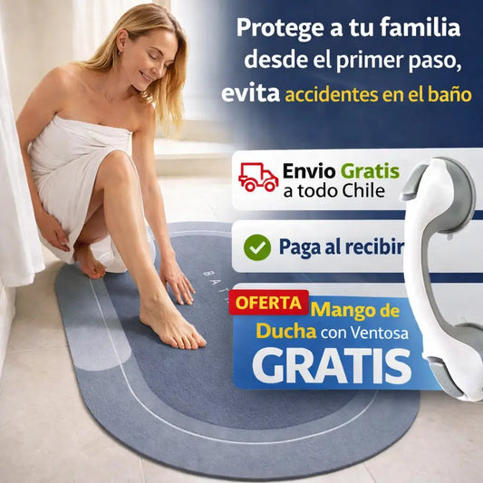 Alfombra DryStep™ — Tu baño seco y seguro desde el primer paso + Mango Ducha GRATIS
