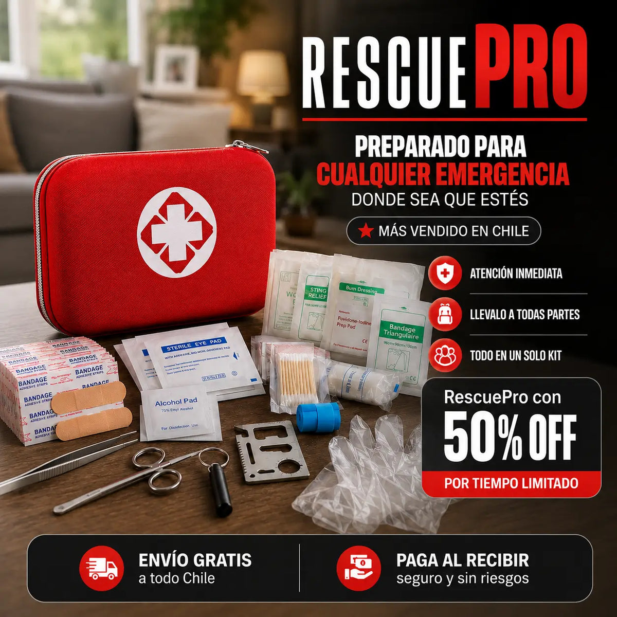 Kit RescuePro | Para cuando ocurra lo inesperado y no tengas nada a mano