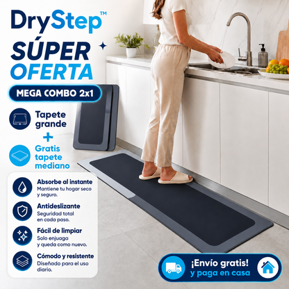 COMBO Tapetes DryStep™ - Evita accidentes con máxima absorción - OFERTA 2X1