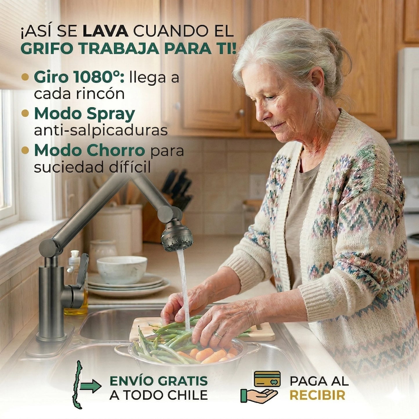 Grifo AquaGiro Plus™ - Limpieza cómoda para quien ya no quiere esforzarse