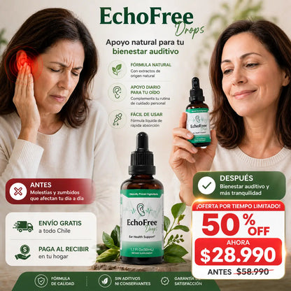 EchoFree Drops - Apoyo natural para el bienestar auditivo diario