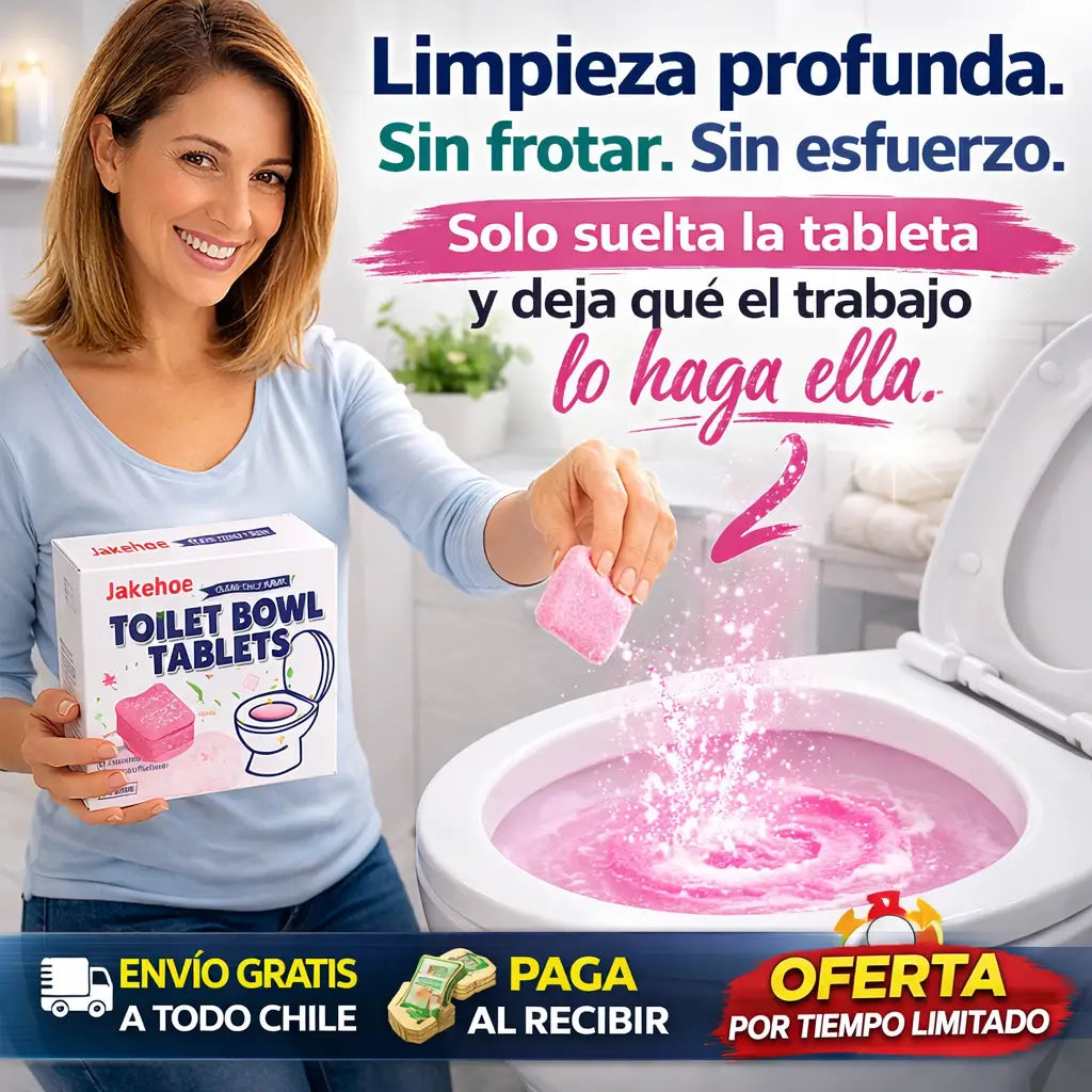 Tabletas FizzClean Limpia profundo y deja tu baño con olor fresco — sin frotar, sin esfuerzo