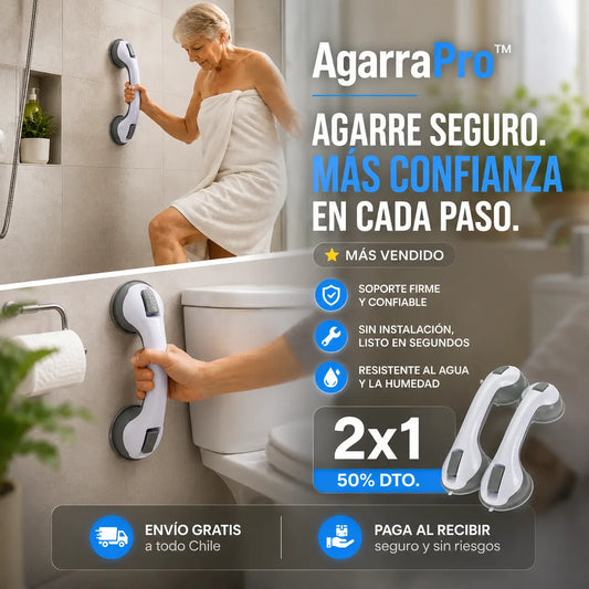 AgarraPro™ | Evita caídas en la Ducha y Baño con soporte antideslizante | OFERTA 2X1