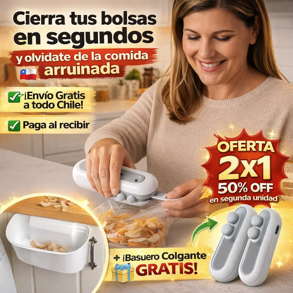 Sellador FreshSeal Pro – Sellá tus bolsas en segundos y mantené tu comida fresca por más tiempo
