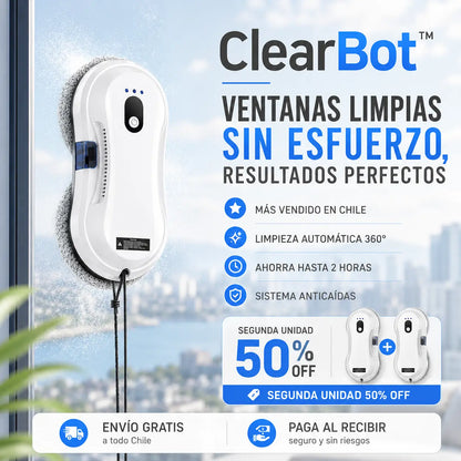 ClearBot™ – Limpia ventanas sin esfuerzo ni riesgo en altura