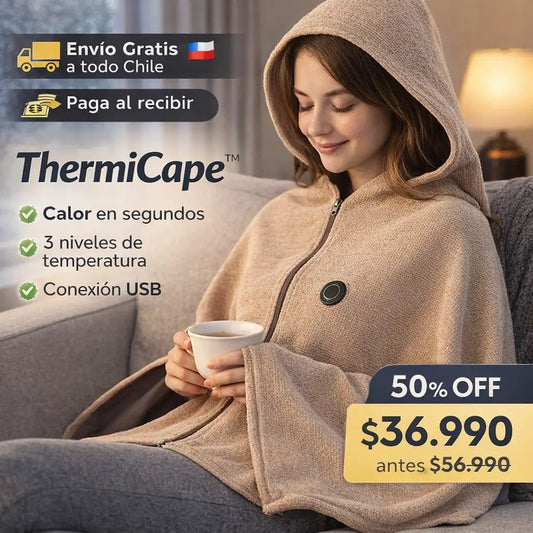 Manta Calefactora USB ThermiCape™ - Deja de pasar frío mientras trabajas, descansas o viajas