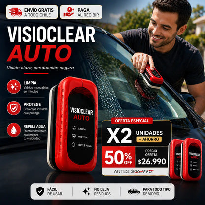 VisioClear Auto - Elimina grasa, empañamiento y lluvia de tu parabrisas al instante