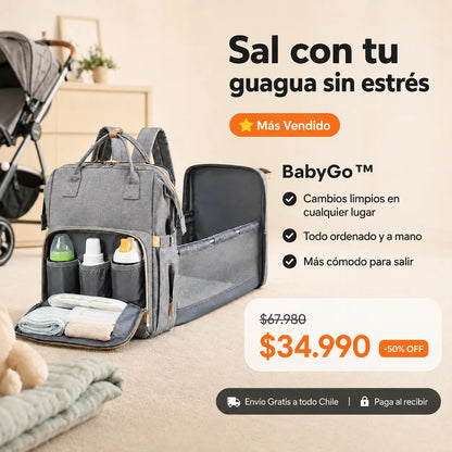BabyGo™ - Todo lo que tu bebé necesita, organizado y listo para usar donde estés.