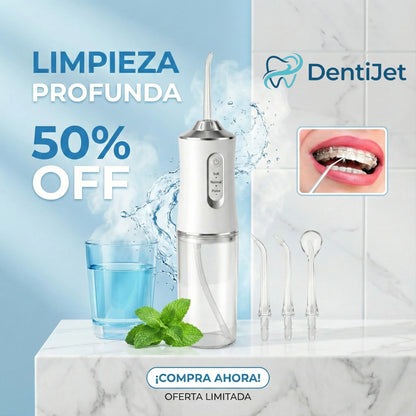 DentiJet™ - Irrigador Dental - Adiós a la comida atrapada: limpieza profunda donde el cepillo no llega