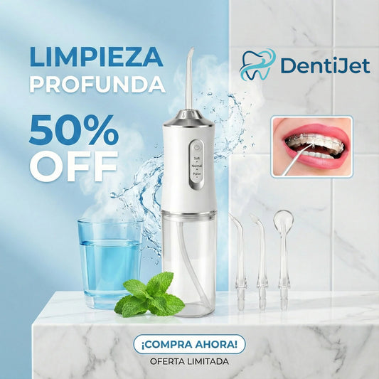 DentiJet™ - Irrigador Dental - Adiós a la comida atrapada: limpieza profunda donde el cepillo no llega