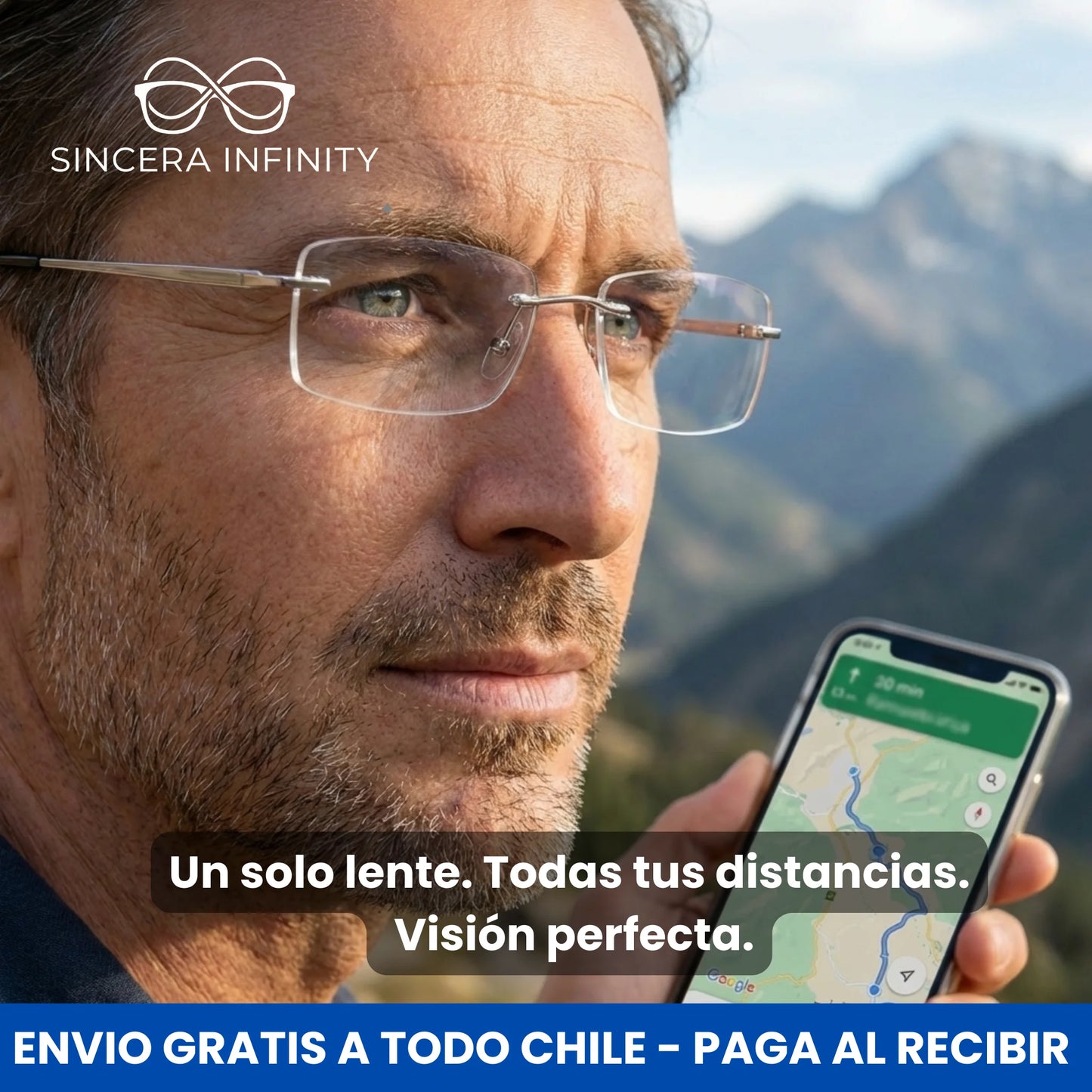 Lentes Sincera Infinity - Visión nítida y sin saltos de cerca, lejos y a media distancia.