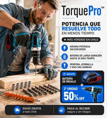 TorquePro™ | Deja de pedir ayuda: perfora madera y acero tú mismo