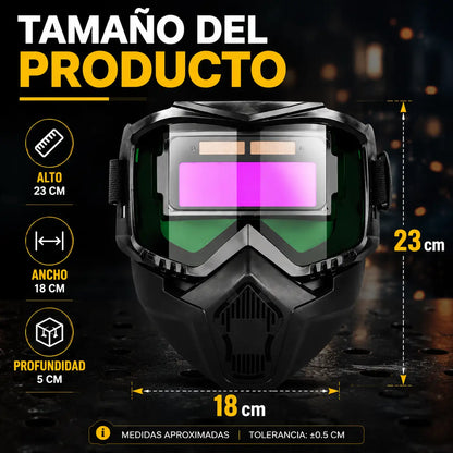 SoldarMax™ | Máscara de soldar con oscurecimiento automático y protección UV