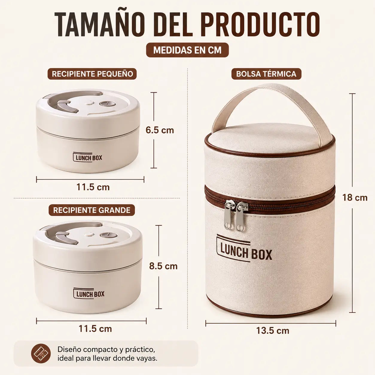 BentoGo™ | Deja de llegar con la comida fría, Lonchera Bento de acero inoxidable