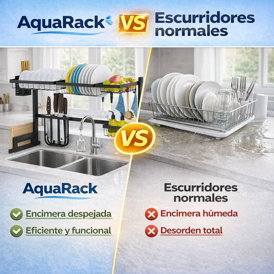 Escurridor AquaRack™ - Libera tu encimera y mantén todo seco en un solo espacio